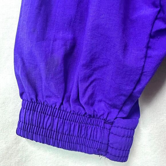 TINLEY Vintage 80s/90s Purple Tiger Stripe Nylon Zip Up Windbreaker Mens L Retro - Picture 5 of 8